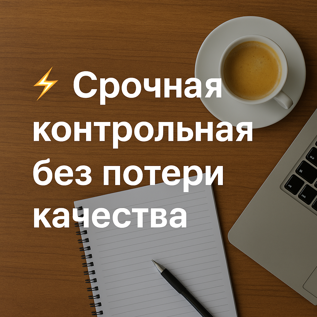 Контрольная за один день — срочная работа с гарантией